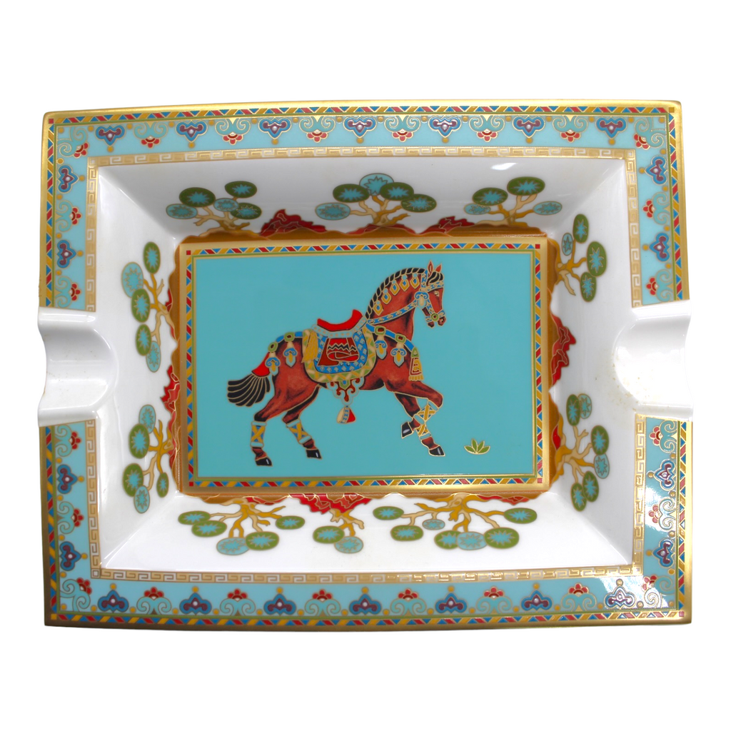 V & B Porcelain Ashtray- Camel Orange