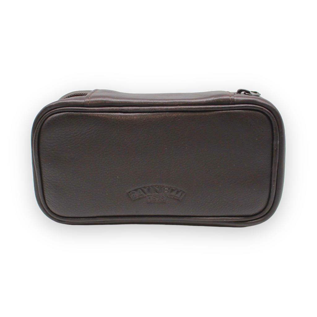 SAVINELLI TOBACCO POUCHE 3 PIPES LEATHER